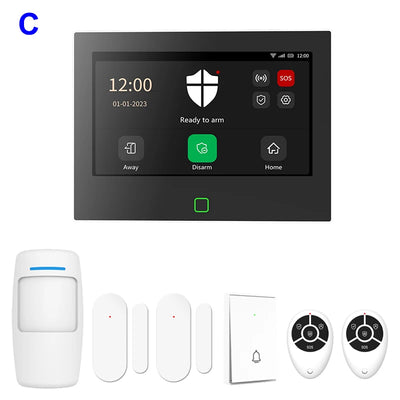 7-inch 4G & WiFi Alarm System | Wireless GSM, Tuya Smart Security Kit - Merelux Store