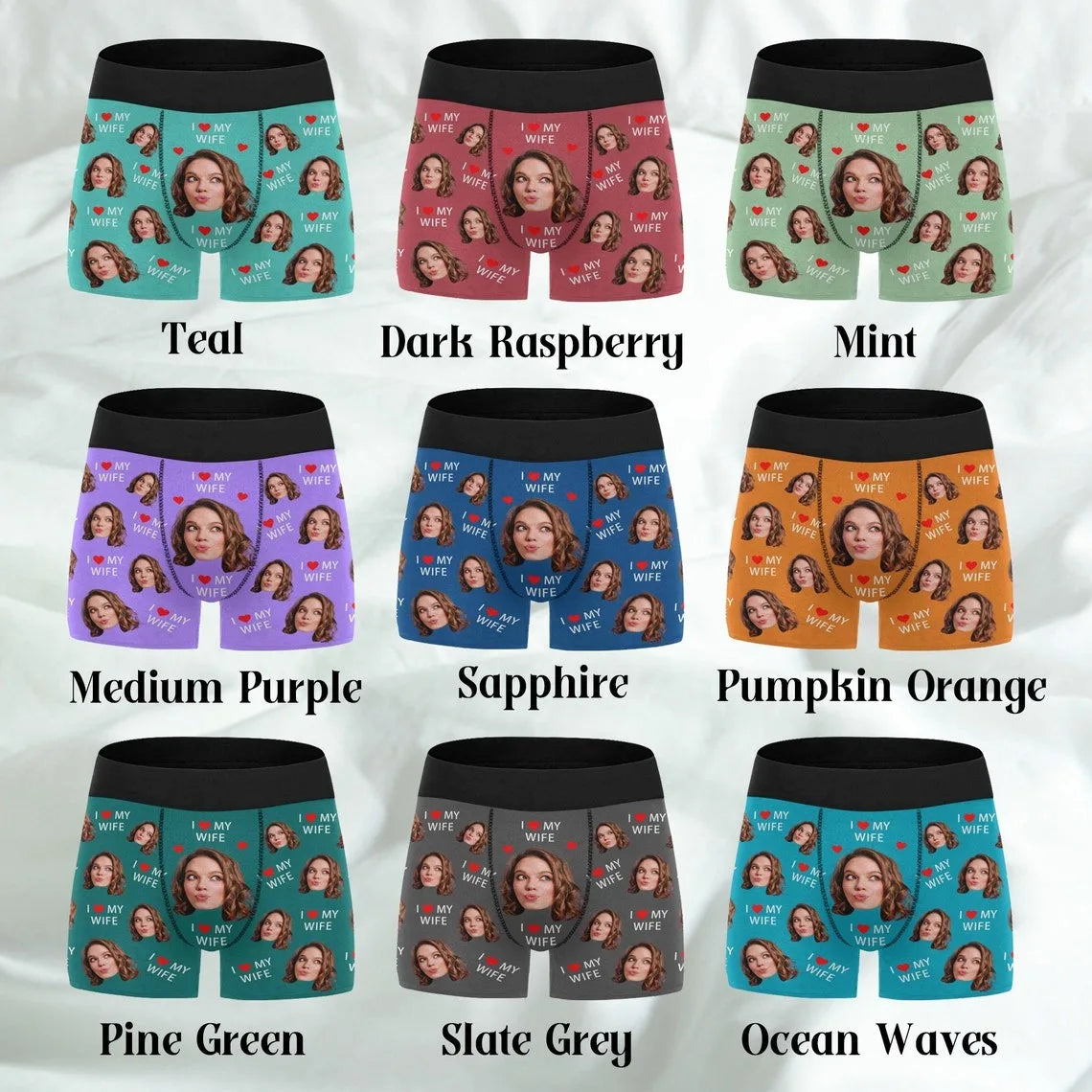 Custom Face Boxer Shorts & Socks (Multi-Color) - Merelux Store