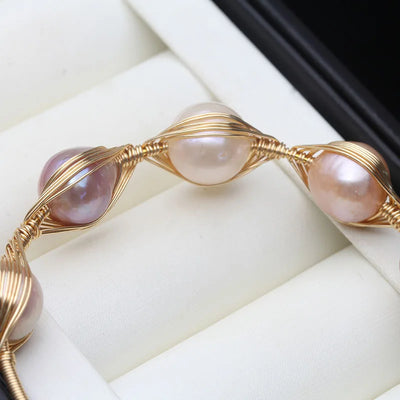14k Gold-Plated Pearl Bracelet for Women | Perfect Gift for Mom - Merelux Store