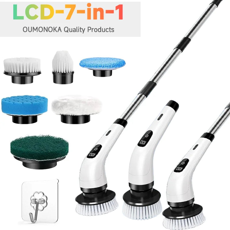 Cordless Spin Scrubber | Electric Brush for Kitchen & Bathroom - Merelux Store