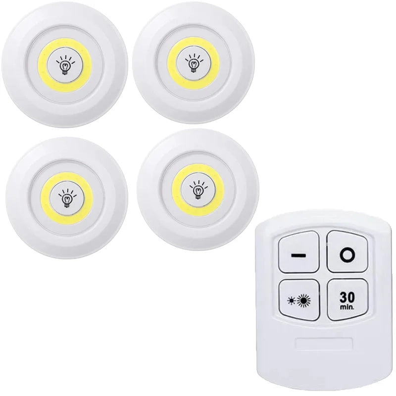 Dimmable LED Under Cabinet Light | Battery-Operated with Remote - Merelux Store