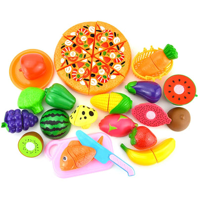 Children’s Pretend Play Kitchen Set | Plastic Cutting Food Toy for Boys & Girls - Merelux Store