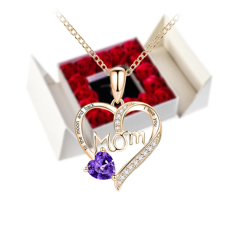 Pendant Necklace & Eternal Rose Box | Great for Mother’s Day & Anniversaries - Merelux Store