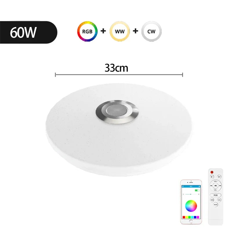 RGB Smart Ceiling Light | LED, WIFI & Bluetooth Control for Living Room - Merelux Store