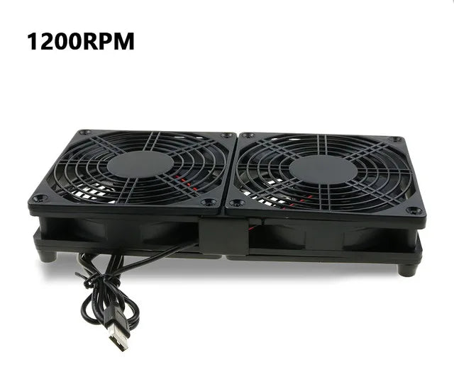Router Cooling Fan | DIY PC & TV Box, Silent USB, 120mm/240mm with Net - Merelux Store