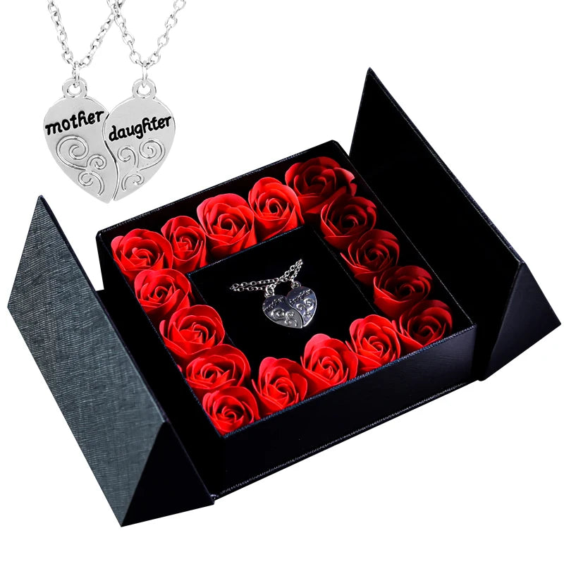 Pendant Necklace & Eternal Rose Box | Great for Mother’s Day & Anniversaries - Merelux Store