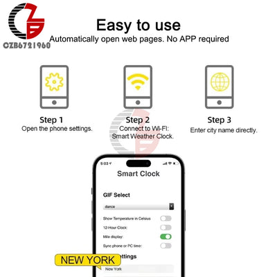 Smart WiFi Weather Station | Temp, Humidity, and Alarm Clock - Merelux Store
