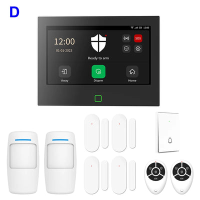 7-inch 4G & WiFi Alarm System | Wireless GSM, Tuya Smart Security Kit - Merelux Store
