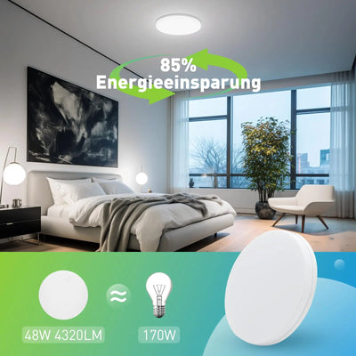 Round LED Ceiling Light | Modern Fixture for Home & Kitchen - Merelux Store