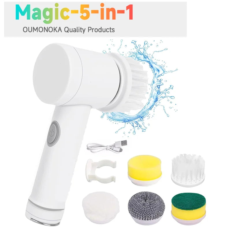 Cordless Spin Scrubber | Electric Brush for Kitchen & Bathroom - Merelux Store