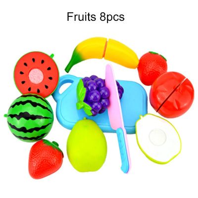 Children’s Pretend Play Kitchen Set | Plastic Cutting Food Toy for Boys & Girls - Merelux Store