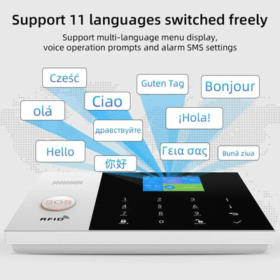 GSM WiFi Alarm System | Motion Sensor, Tuya App Control (PG105) - Merelux Store