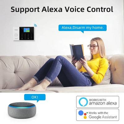 GSM WiFi Alarm System | Motion Sensor, Tuya App Control (PG105) - Merelux Store