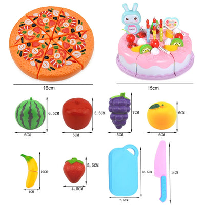 Children’s Pretend Play Kitchen Set | Plastic Cutting Food Toy for Boys & Girls - Merelux Store