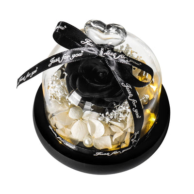Eternal Rose in Glass Dome with LED | Ideal Gift for Moms & Weddings - Merelux Store