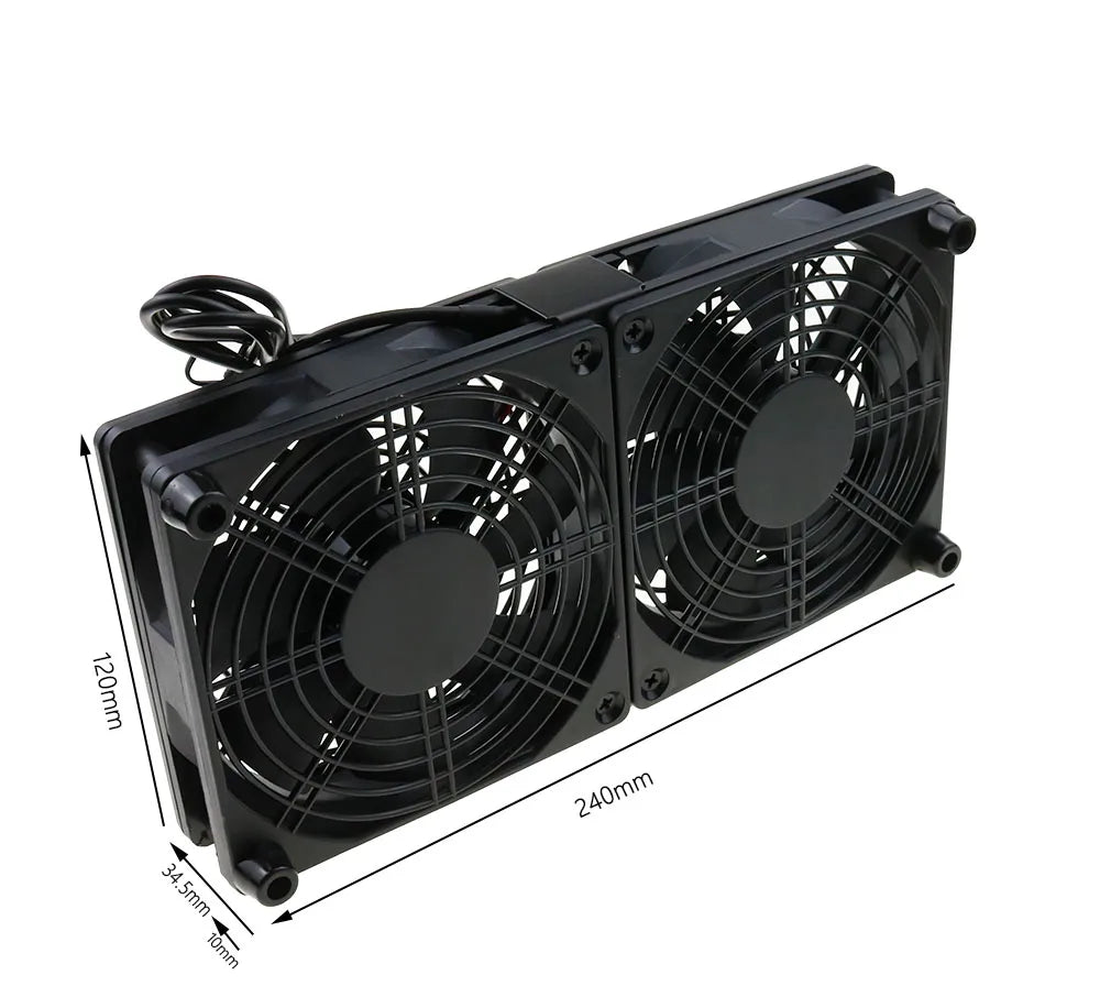 Router Cooling Fan | DIY PC & TV Box, Silent USB, 120mm/240mm with Net - Merelux Store