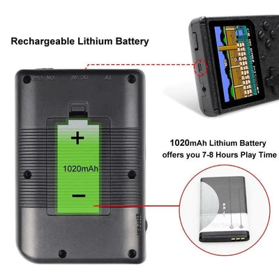Retro Mini Game Console – 500 Games, 3.0" LCD - Merelux Store