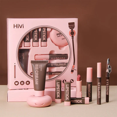 HiVi Makeup Gift Box | Lipstick, Powder & Glue Set for Valentine's Day