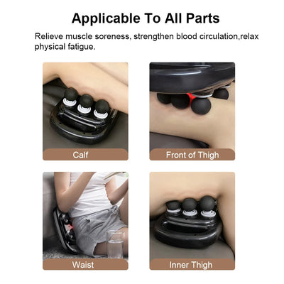 Fascia Gun High-Frequency Muscle Massager 6 Heads for Neck & Shoulder Relief - Merelux Store