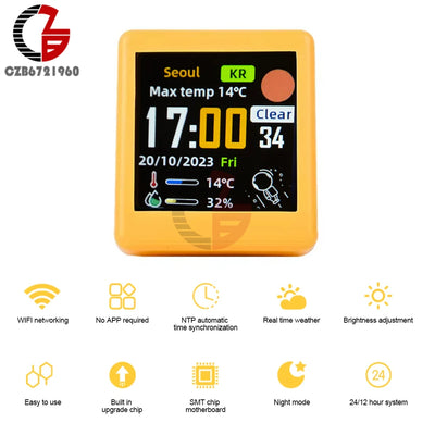 Smart WiFi Weather Station | Temp, Humidity, and Alarm Clock - Merelux Store
