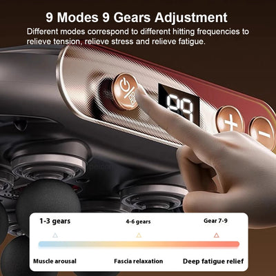 Fascia Massage Gun | 6-Head High-Frequency Muscle & Shoulder Relief - Merelux Store
