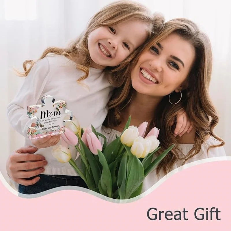 Gifts for Mom - Cute Engraved Acrylic Block Puzzle Piece - Merelux Store