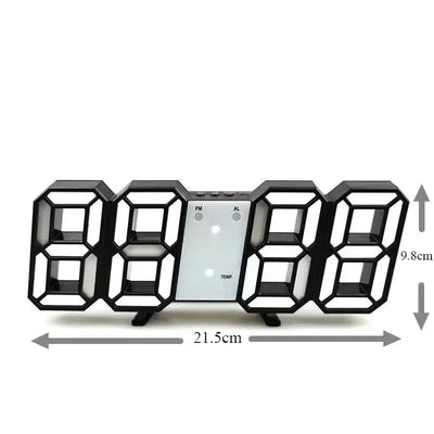 3D Digital Wall Clock | LED Night Mode, Adjustable for Home Decor - Merelux Store
