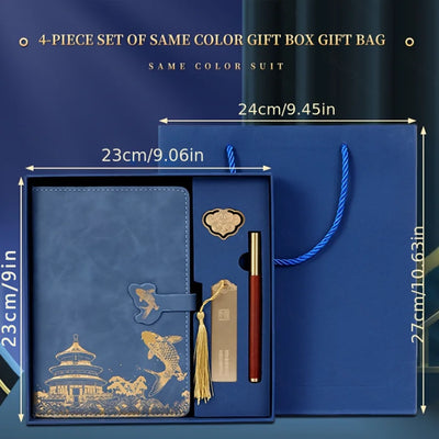 Notebook Gift Set – Premium Box with Bookmark & Pen - Merelux Store