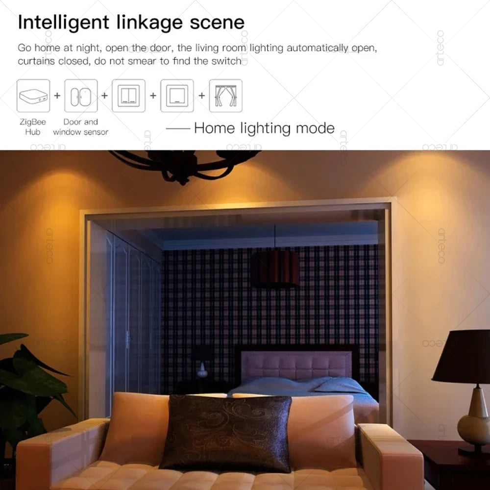 Zigbee Door & Window Sensor | App-Controlled Open/Closed Monitoring