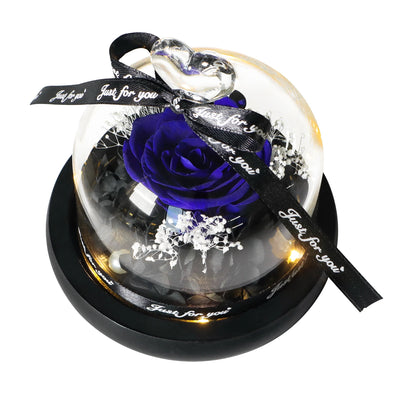 Eternal Rose in Glass Dome with LED | Ideal Gift for Moms & Weddings - Merelux Store