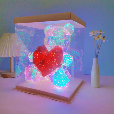 Gift Box Glowing Teddy Bear Dolls, Creative & Colorful, Ideal for Girlfriend - Merelux Store
