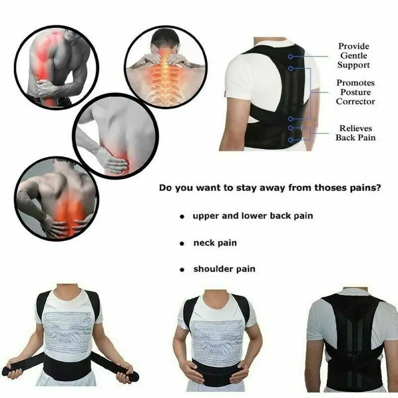 Back Posture Corrector & Shoulder Support Belt for Pain Relief - Merelux Store