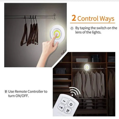 Dimmable LED Under Cabinet Light | Battery-Operated with Remote - Merelux Store