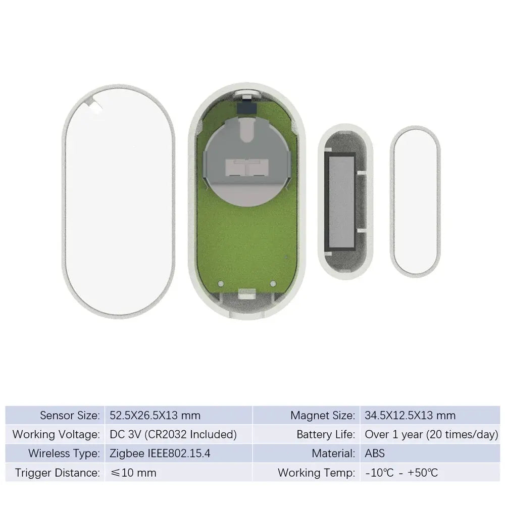 Tuya Zigbee Wireless Door & Window Sensor | Smart Home Door Detection - Merelux Store