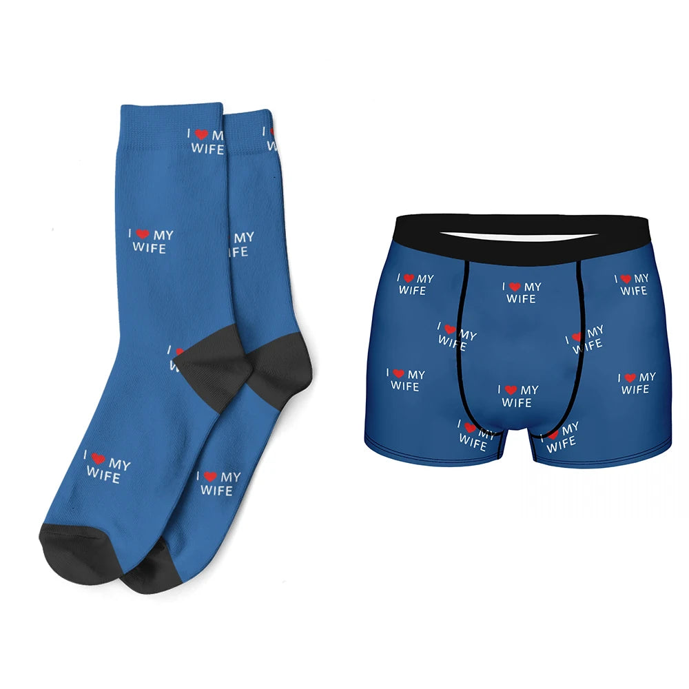 Custom Face Boxer Shorts & Socks (Multi-Color) - Merelux Store