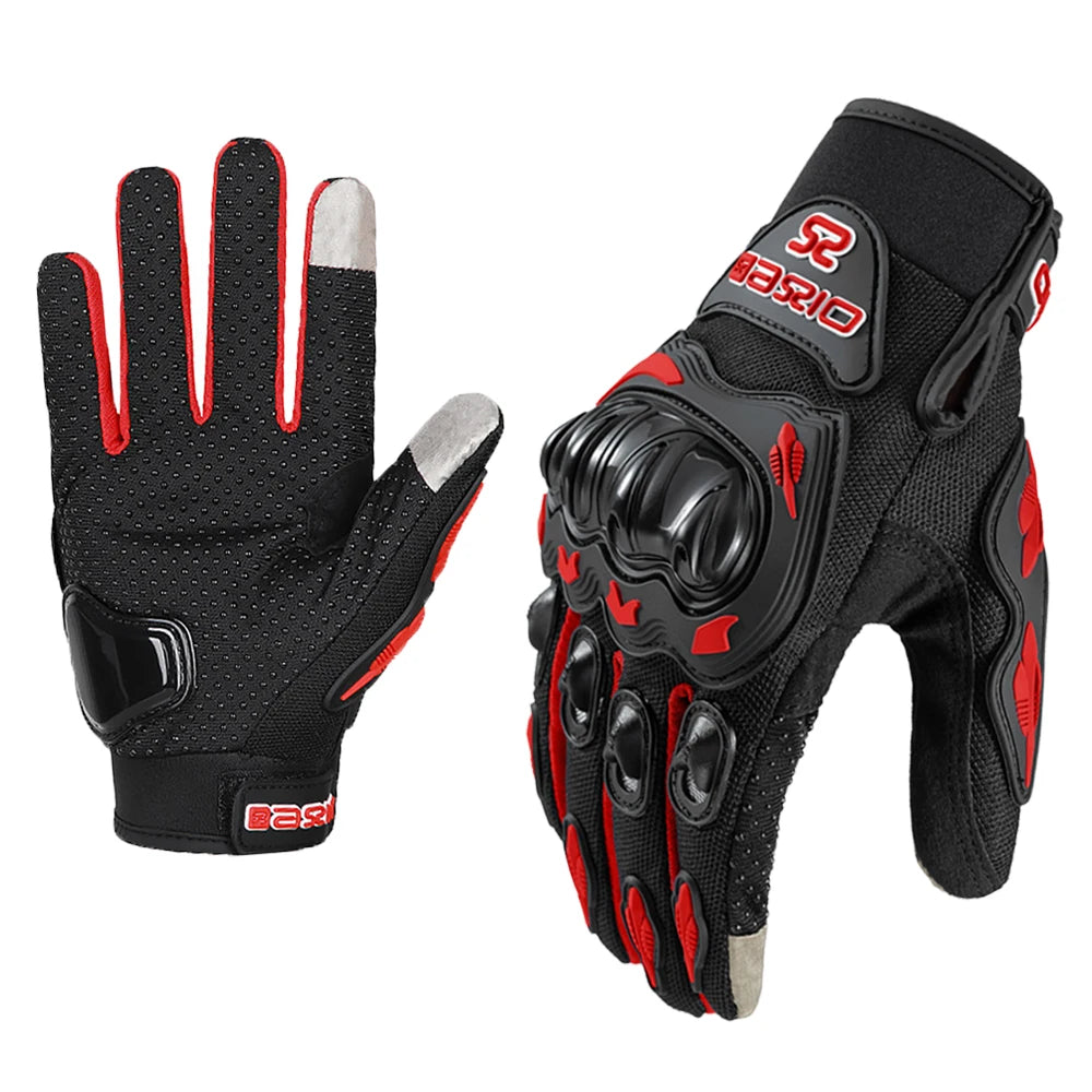 Breathable Full-Finger Motorcycle Gloves | Non-Slip, Touch Screen - Merelux Store