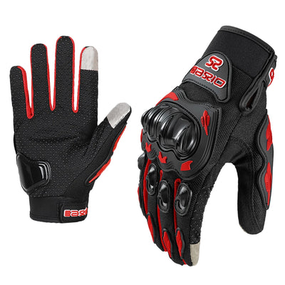Breathable Full-Finger Motorcycle Gloves | Non-Slip, Touch Screen - Merelux Store