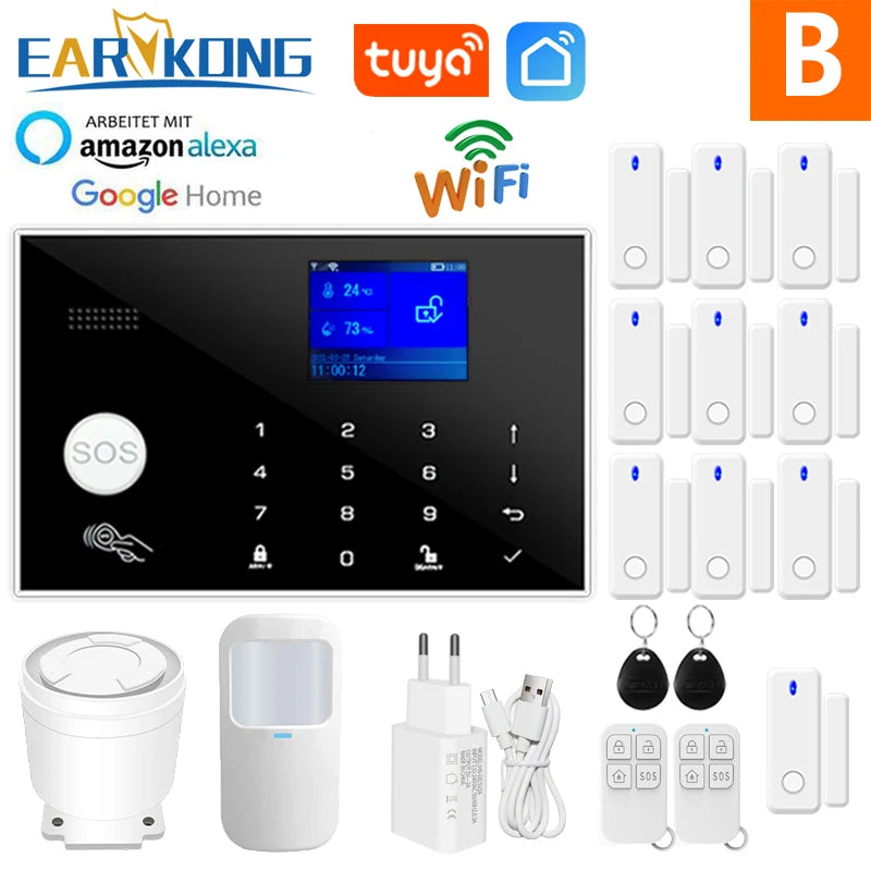 WiFi GSM Alarm System | Motion & Door Sensors, Tuya & Alexa Control - Merelux Store