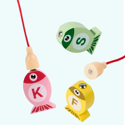 Kids Wooden Fishing Game – Alphabet & Number Learning Toy