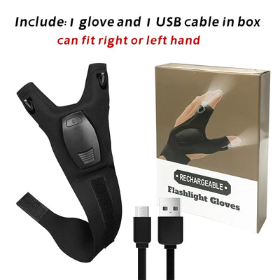 LED Flashlight Gloves | Rechargeable, Perfect for Fishing, Camping & Gifts - Merelux Store