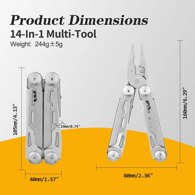 13-in-1 Multi-Purpose Tool | Perfect Gift for Men, Dads & Camping - Merelux Store