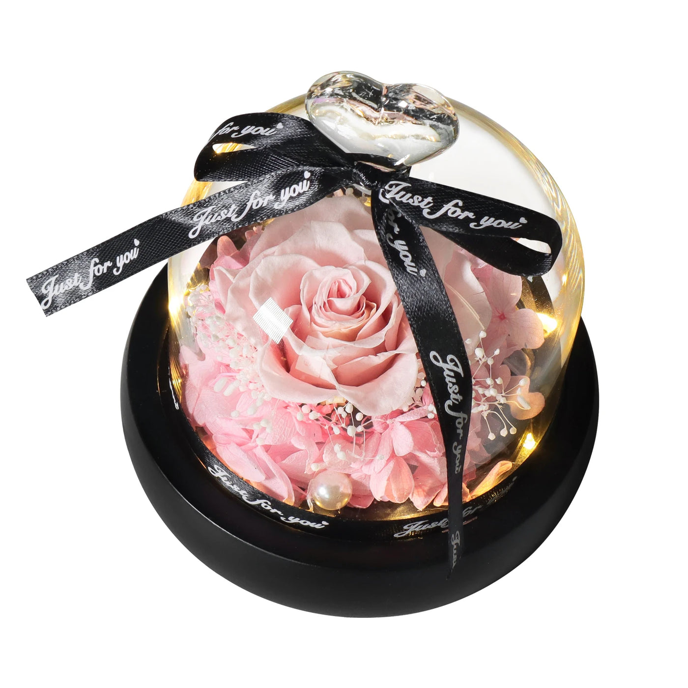 Eternal Rose in Glass Dome with LED | Ideal Gift for Moms & Weddings - Merelux Store