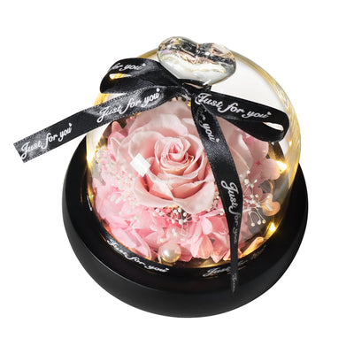 Eternal Rose in Glass Dome with LED | Ideal Gift for Moms & Weddings - Merelux Store