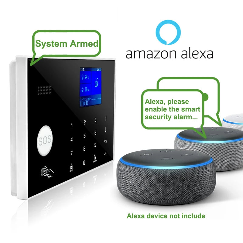 WiFi GSM Alarm System | Motion & Door Sensors, Tuya & Alexa Control - Merelux Store