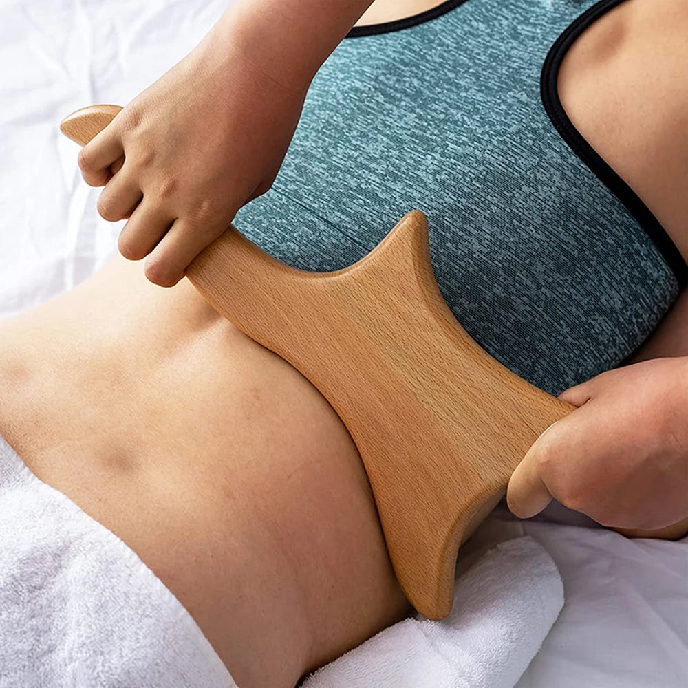 6-in-1 Wood Therapy Tool | Lymphatic, Anti-Cellulite, Muscle Roller - Merelux Store