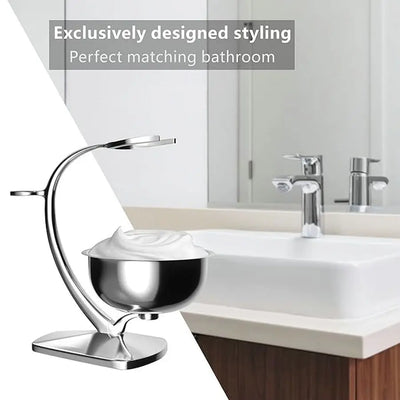 Ultimate Shaving Kit: Razor, Brush, Stand & Soap Bowl – Perfect Gift for Men - Merelux Store