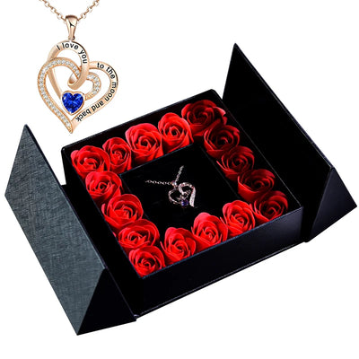 Pendant Necklace & Eternal Rose Box | Great for Mother’s Day & Anniversaries - Merelux Store