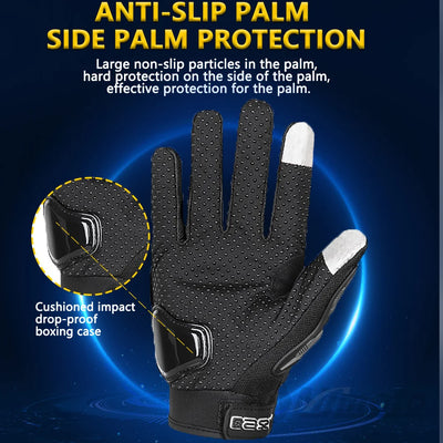 Breathable Full-Finger Motorcycle Gloves | Non-Slip, Touch Screen - Merelux Store