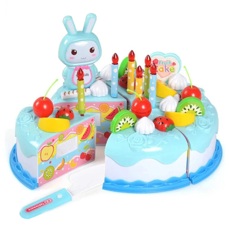 Children’s Pretend Play Kitchen Set | Plastic Cutting Food Toy for Boys & Girls - Merelux Store