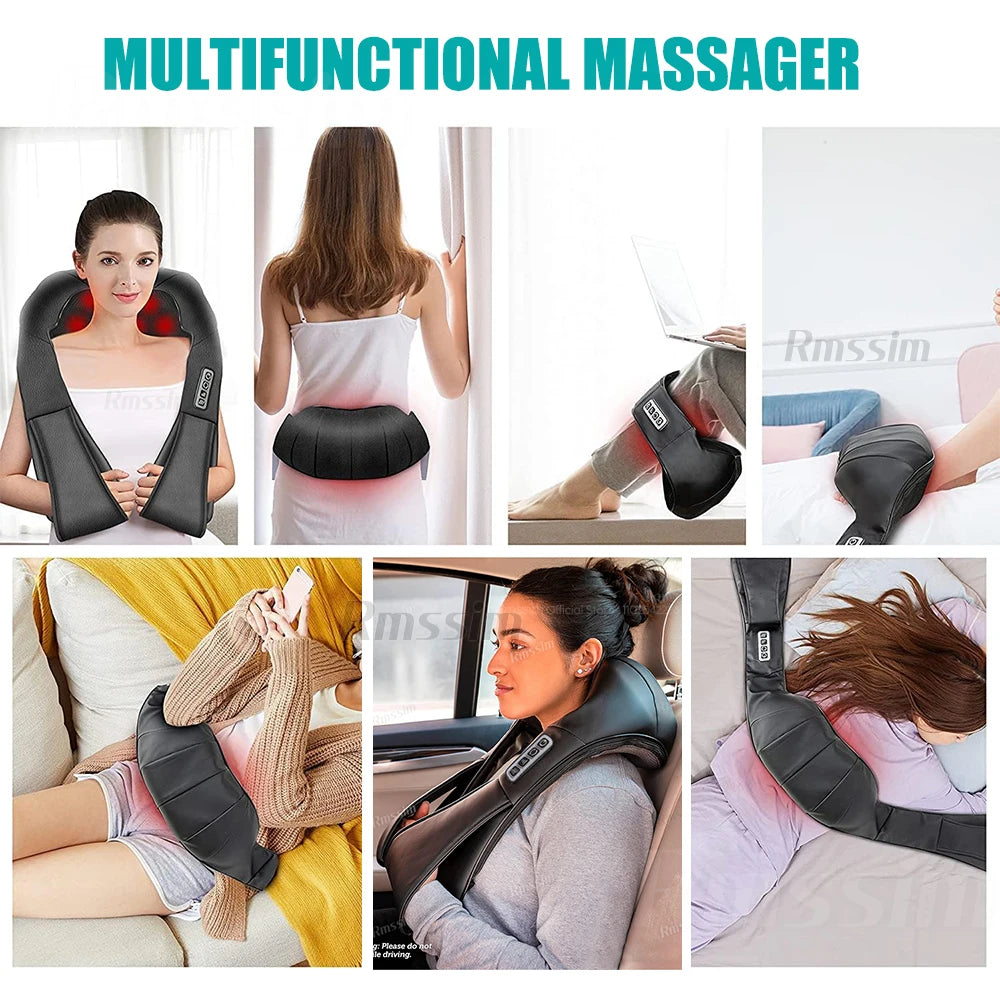 Shiatsu Neck & Shoulder Massager | Heated, Deep Kneading for Neck & Back